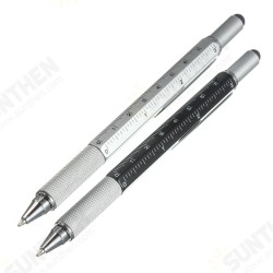 6 in 1 Metal Multitool Pen Screwdriver Ruler Spirit Level 6 in 1 Metal Multitool Pen Screwdriver Ruler Spirit Level