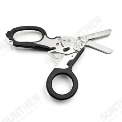 6 in 1 Multifunction Emergency Response Shears with Strap Cutter and Glass Black with Compatible Holster 6 in 1 Multifunction Emergency Response Shears with Strap Cutter and Glass Black with Compatible Holster