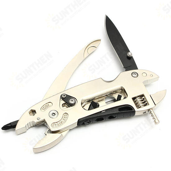 Golden Multitool Adjustable Wrench Jaw+Screwdriver+Pliers Multitool Set