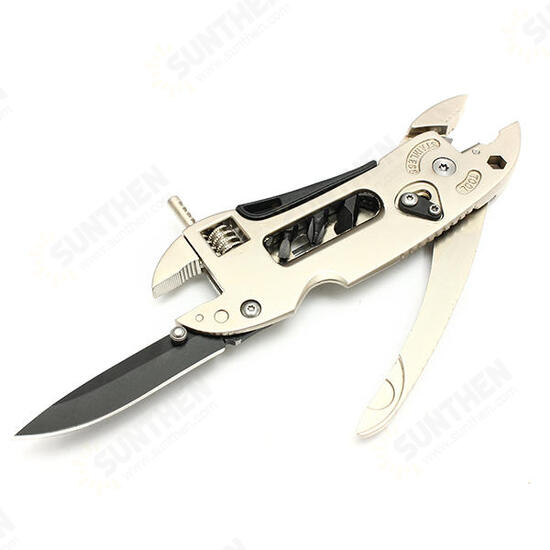 Golden Multitool Adjustable Wrench Jaw+Screwdriver+Pliers Multitool Set