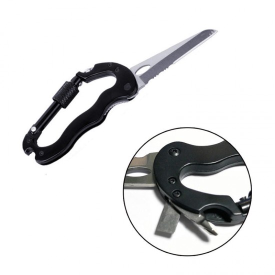 Multifunctional Camping Cutting tool Hanging 6 In 1 Tool Quick Release