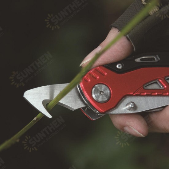 Portable Folding Multifunctional Tools EDC Plier Saw Screwdriver Cutter Outdoor Camping Survival