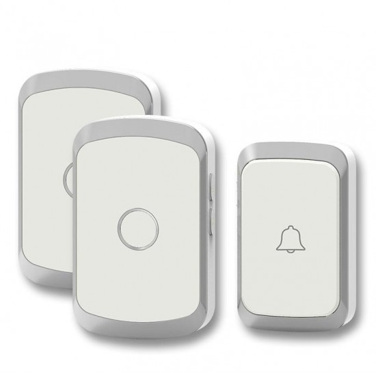 A20 Wireless Music Doorbell Waterproof AC 110-220V 300M Remote Door Bell 1 Button 2 Receivers