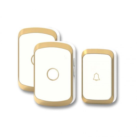 A20 Wireless Music Doorbell Waterproof AC 110-220V 300M Remote Door Bell 1 Button 2 Receivers