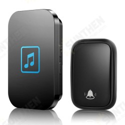 FA86 Self-powered Waterproof Wireless Doorbell 1 Transmitter to 1 Receiver Home Call Ring Bell No Battery Required Button 150M Remote FA86 Self-powered Waterproof Wireless Doorbell 1 Transmitter to 1 Receiver Home Call Ring Bell No Battery Required Button 150M Remote