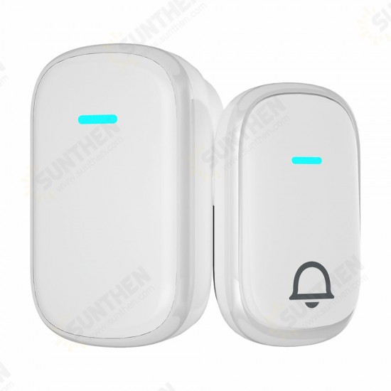 HD15 433Mhz LED Indicator Wireless Doorbell Waterproof Music Door Bell Home 38 Songs Door Ring AC 110V-230V