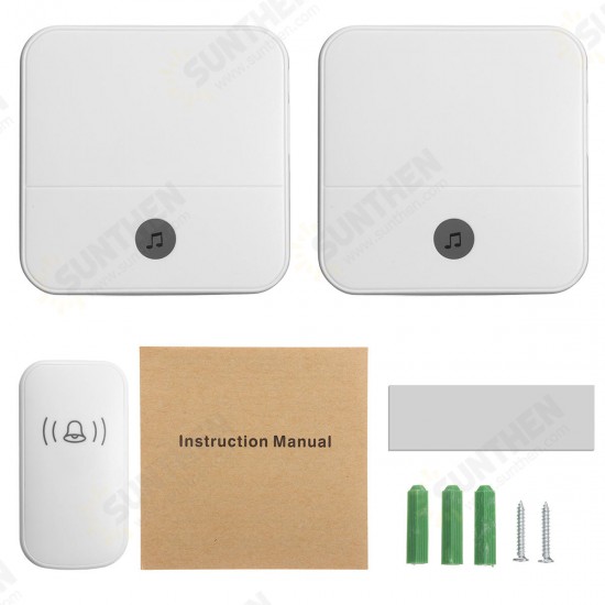 Home House 4 Volume Wireless Doorbell Chime 2 Receiver + 1 Doorbell