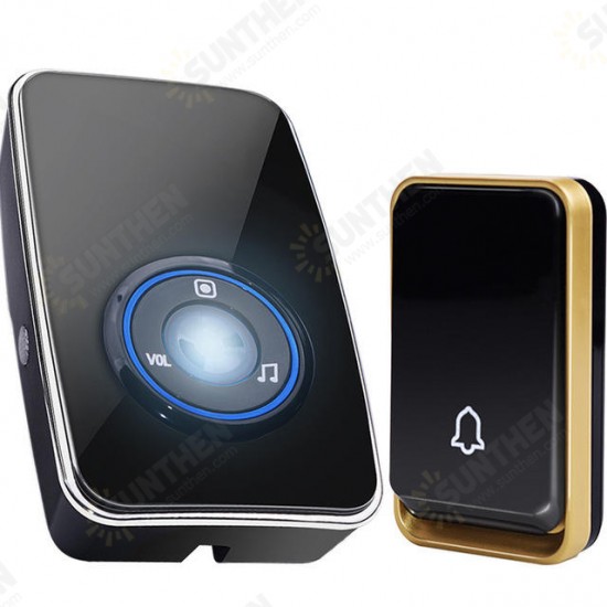 K09 Wireless DoorBell Self-powered Night Light Sensor Waterproof No Battery Home Door Bell 1 Transmitter 1 Receiver