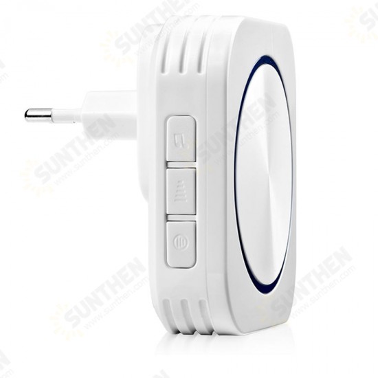 M688 Self-powered Wireless DoorBell Door Bell Ring Chime Call Night Light No Battery Waterproof 150M White