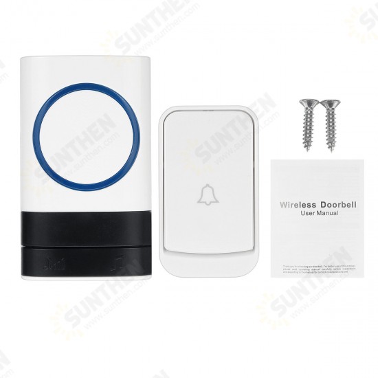 Smart Wireless Doorbell 45 Songs Polyphonic Ringtones 200m Transmission Door Bell