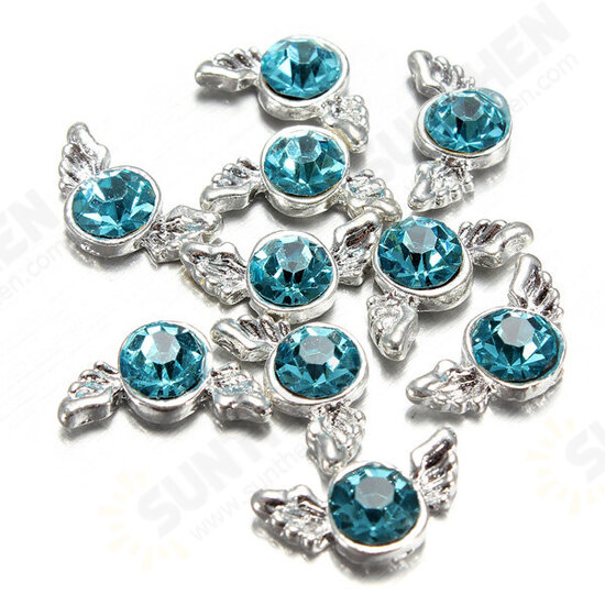 10pcs 3D Alloy Rhinestone Crystal Phone Nail Art Tips DIY Decoration 10pcs 3D Alloy Rhinestone Crystal Phone Nail Art Tips DIY Decoration