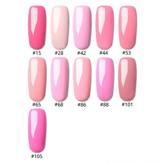 11 Colors Princess Pink Nail Gel Polish Soak-off UV Gel Colorful Varnish DIY Nail Art Long-Lasting
