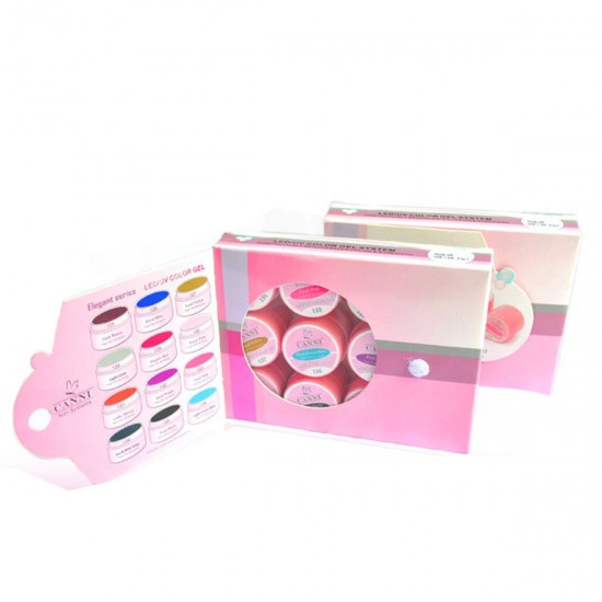 12 Pure Colors Nail Art UV Gel Polish Builder Extension Manicure Kit