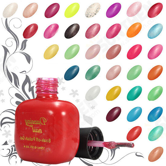 15ml Opaque & Glitter Acrylic Soak Off UV Gel Nail Polish