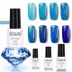 8 Colors Blue Series Shimmer Glitter Nail Gel Soak-off UV Gel DIY Nail Art
