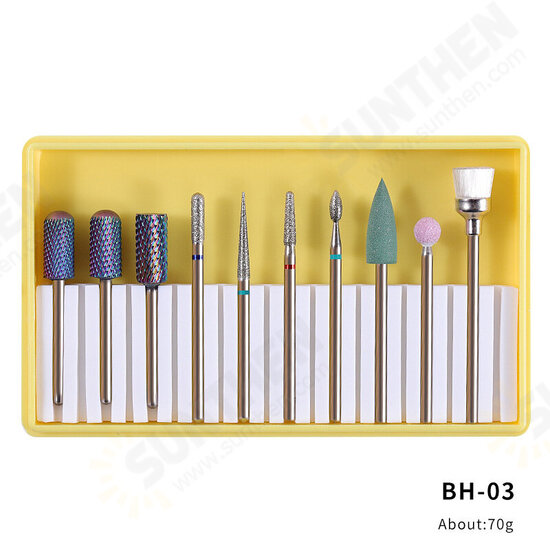 Alloy Tungsten Steel Ceramic Nail Polisher Set Polishing Tool