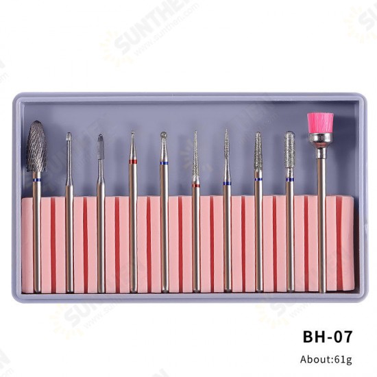 Alloy Tungsten Steel Ceramic Nail Polisher Set Polishing Tool