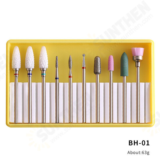 Alloy Tungsten Steel Ceramic Nail Polisher Set Polishing Tool