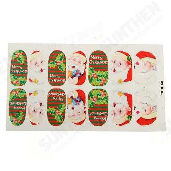 Christmas Nail Art Decoration Transfer Manicure Tips Decal Stickers