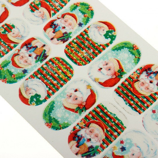 Christmas Nail Art Decoration Transfer Manicure Tips Decal Stickers