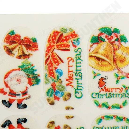 Christmas Nail Art Decoration Transfer Manicure Tips Decal Stickers