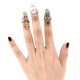 Unique style Crystal Rings Nail Rings Chic Knuckle Rings New Fashion Jewelry for Women Vogue Nail Decoration
