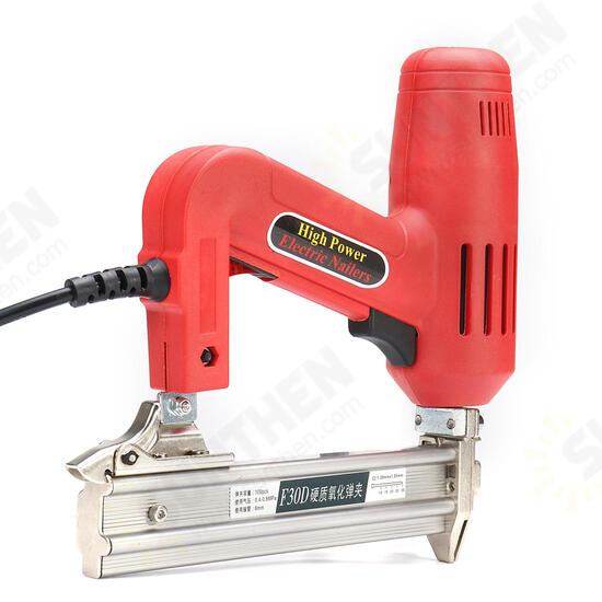 1800W 220V F30 Corded Electric Nailer Stapler Kit Electric Stapler 10-30 MM Straight Nail