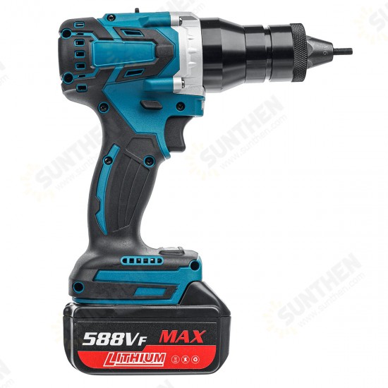 21V 2 Gears Electric Nail Guns Brushess Cordless Rivet Riveter Automatic Riveting Guns Blind Riveter