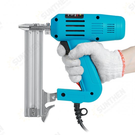 220V Electric Nail Guns Nailer Electric Stapler Straight Staple Nail Guns Machine Woodworking Tool