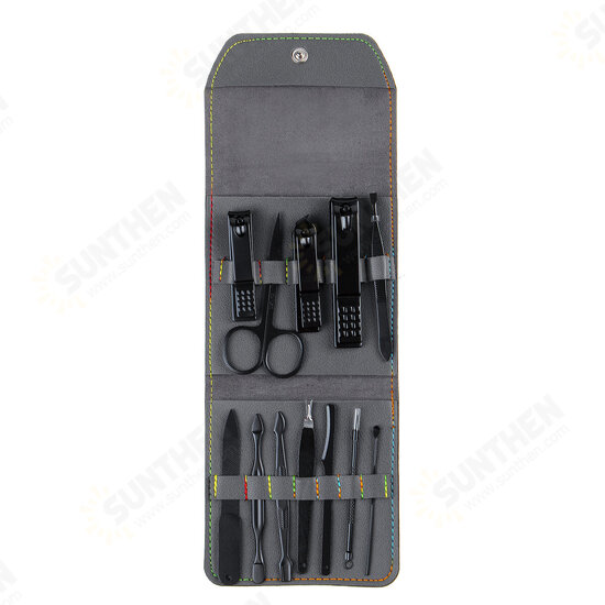 12PCS Stainless Steel Pedicure Nail Clipper Set Professional Manicure Beauty Tools Kit Cuticle Eagle Hook Tweezer