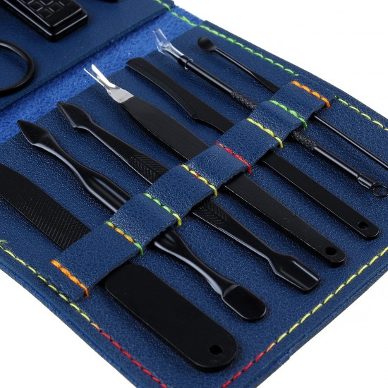 12PCS Stainless Steel Pedicure Nail Clipper Set Professional Manicure Beauty Tools Kit Cuticle Eagle Hook Tweezer