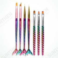 1pc Nail Art Pen Mermaid DIY Drawing Design And Line Painting Manicure Dotting Tools 1pc Nail Art Pen Mermaid DIY Drawing Design And Line Painting Manicure Dotting Tools