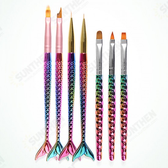 1pc Nail Art Pen Mermaid DIY Drawing Design And Line Painting Manicure Dotting Tools 1pc Nail Art Pen Mermaid DIY Drawing Design And Line Painting Manicure Dotting Tools