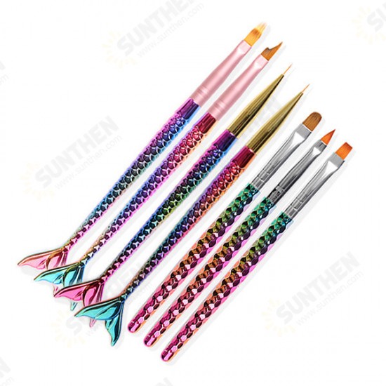 1pc Nail Art Pen Mermaid DIY Drawing Design And Line Painting Manicure Dotting Tools 1pc Nail Art Pen Mermaid DIY Drawing Design And Line Painting Manicure Dotting Tools