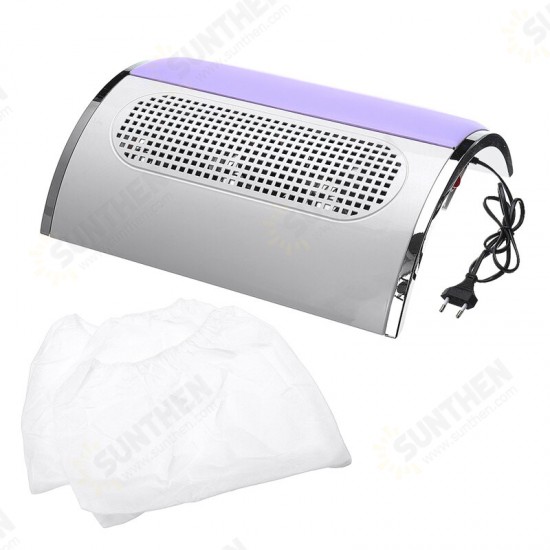 450W Nail Suction Dust Collector Low Noisy Strong Nail Vacuum Cleaner with 2 Dust Collecting Bag Nail Art Equipment