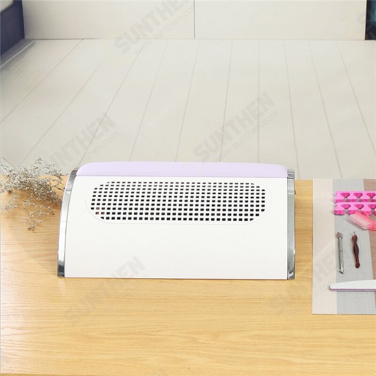 450W Nail Suction Dust Collector Low Noisy Strong Nail Vacuum Cleaner with 2 Dust Collecting Bag Nail Art Equipment