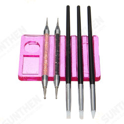 5 Grooves Nail Art Brush Drying Holder Acrylic UV Gel Brush Pen Plastic Stand 5 Grooves Nail Art Brush Drying Holder Acrylic UV Gel Brush Pen Plastic Stand