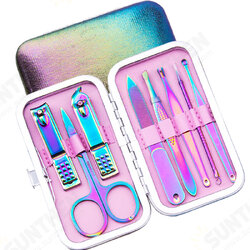 8pcs Rainbow Stainless Steel Nail Clippers Set Professional Scissors Suit With Box Trimmer Grooming Manicure Cutter Kits 8pcs Rainbow Stainless Steel Nail Clippers Set Professional Scissors Suit With Box Trimmer Grooming Manicure Cutter Kits