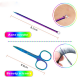 8pcs Rainbow Stainless Steel Nail Clippers Set Professional Scissors Suit With Box Trimmer Grooming Manicure Cutter Kits
