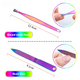 8pcs Rainbow Stainless Steel Nail Clippers Set Professional Scissors Suit With Box Trimmer Grooming Manicure Cutter Kits