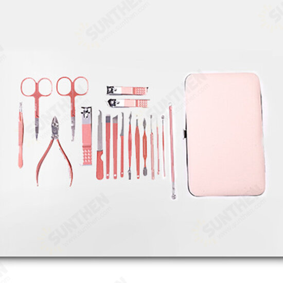 Professional Stainless Steel Manicure Tools Pink Olecranon Nail Scissors Nail Clipper Tool Set