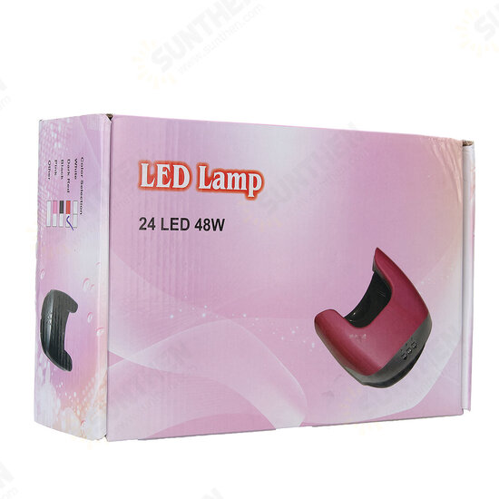 UV Gel Polish LED Nail Lamp Nail Dryer Curing Light with Bottom 30s/60s/90s Timer LCD Display 48W