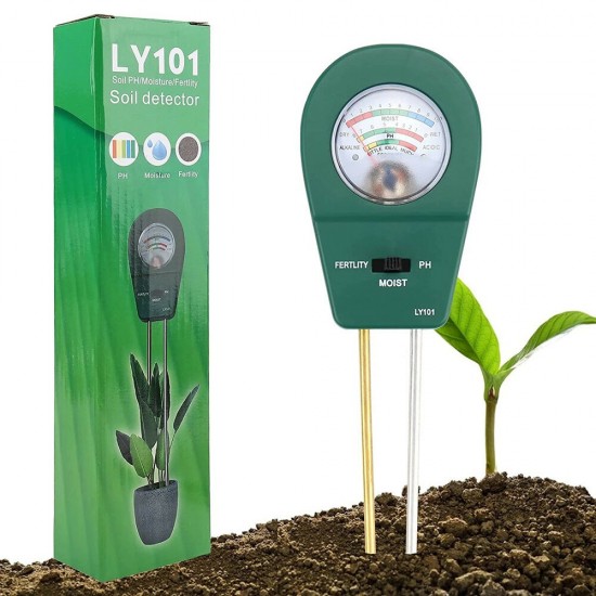 3 In 1 Soil Moisture Meter PH Humidity Fertility Test for Greenhouse Flower and Planting