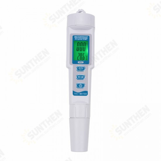 3 in 1 PH-983 EC PH Water Quality Tester Pen Backlight Digital PH Meter Probe for Aquarium Swimming Pool Laboratory