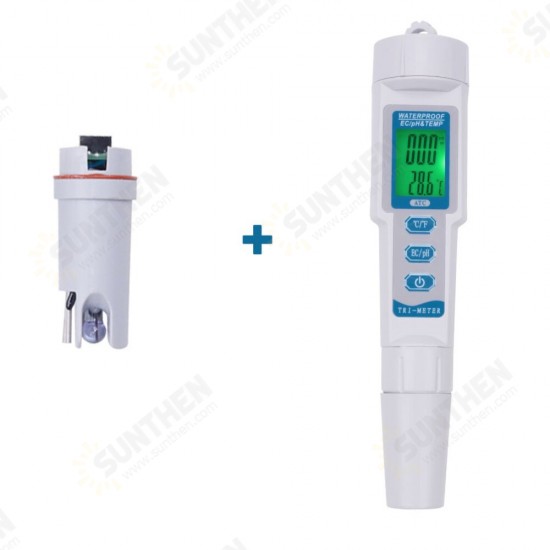 3 in 1 PH-983 EC PH Water Quality Tester Pen Backlight Digital PH Meter Probe for Aquarium Swimming Pool Laboratory