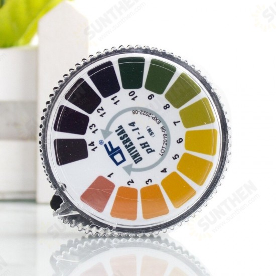 5M PH0-14/1-14 Universal PH Test Strips Roll Indicator Paper Tester Dispenser Color Chart