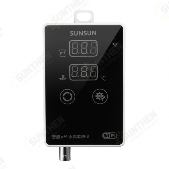 Aquarium Digital LCD PH Meter Temperature Tester Pool Fish Tank Water Temperature Detector Thermometer Thermometer Wifi Connection