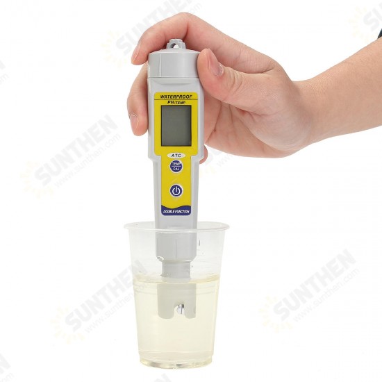 Auto Calibration Digital PH Tester Meter Thermometer Kit Waterproof Pocket Pen