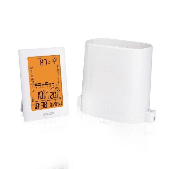 Wireless Rain Meter Gauge Weather Station Indoor/Outdoor Temperature Humidity Recorder
