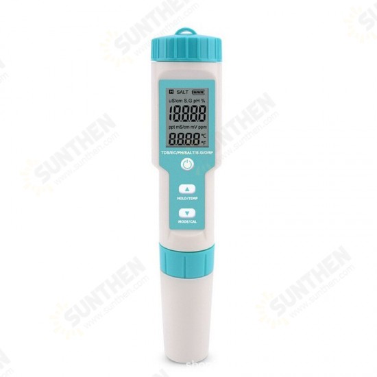 C-600 7 in 1 PH/TDS/EC/ORP/Salinity /S.G/Temperature Meter Water Quality Tester for Drinking Water Aquariums PH Meter C-600 7 in 1 PH/TDS/EC/ORP/Salinity /S.G/Temperature Meter Water Quality Tester for Drinking Water Aquariums PH Meter